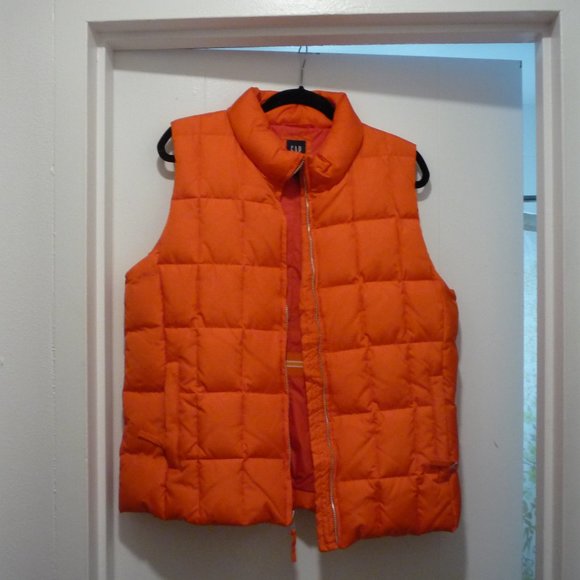 GAP Jackets & Blazers - Gap Bright Orange Down Vest Size XL